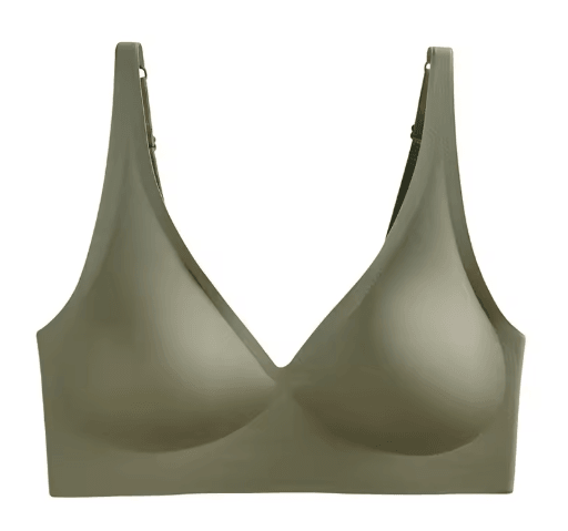 Seamless Wire Free Push Up Bra with Adjustable Straps