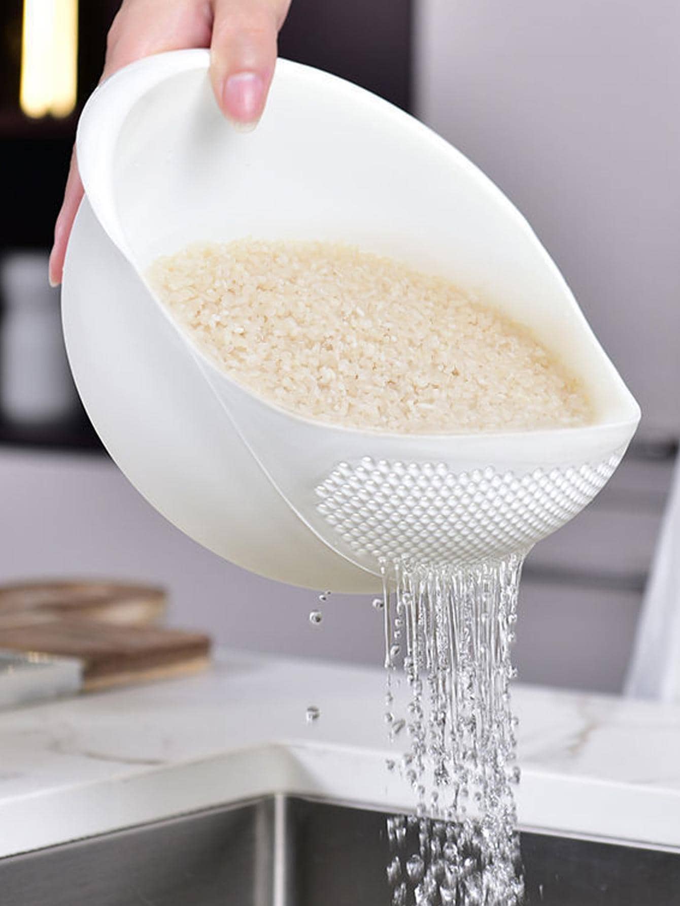 Magic Rice Washing Sieve Non-Leak Kitchen Basin for Vegetables & Rice