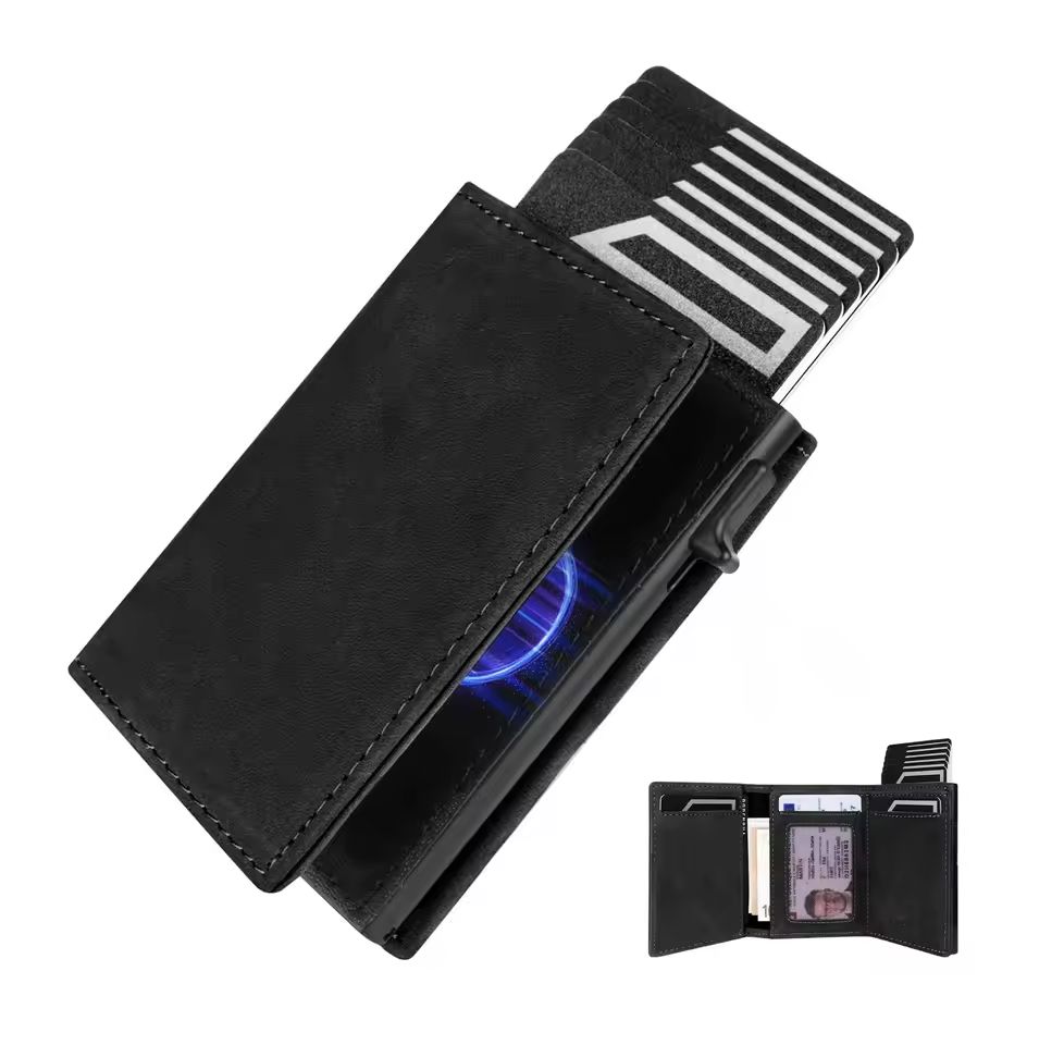 Mens RFID Wallet Slim Trifold with Coin Pocket and Card Holder