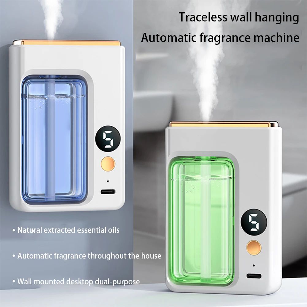 Automatic Car Aroma Diffuser with Display – Essential Oil Air Freshener & Humidifier Jasmine Scent