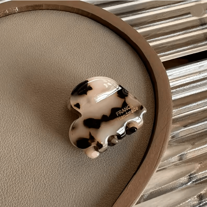 Small Heart Acetate Hair Claw Clip