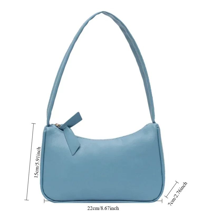 Retro PU Leather Womens Underarm Shoulder Handbag Casual Top Handle Bag
