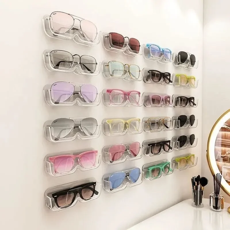 Glasses Storage Rack, Sunglasses Display Rack, Wall-mounted and Wardrobe Organizer