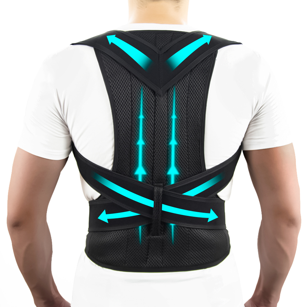 Adjustable Back Brace Posture Corrector, Shoulder Straightener, Full Back Support for Men and Women