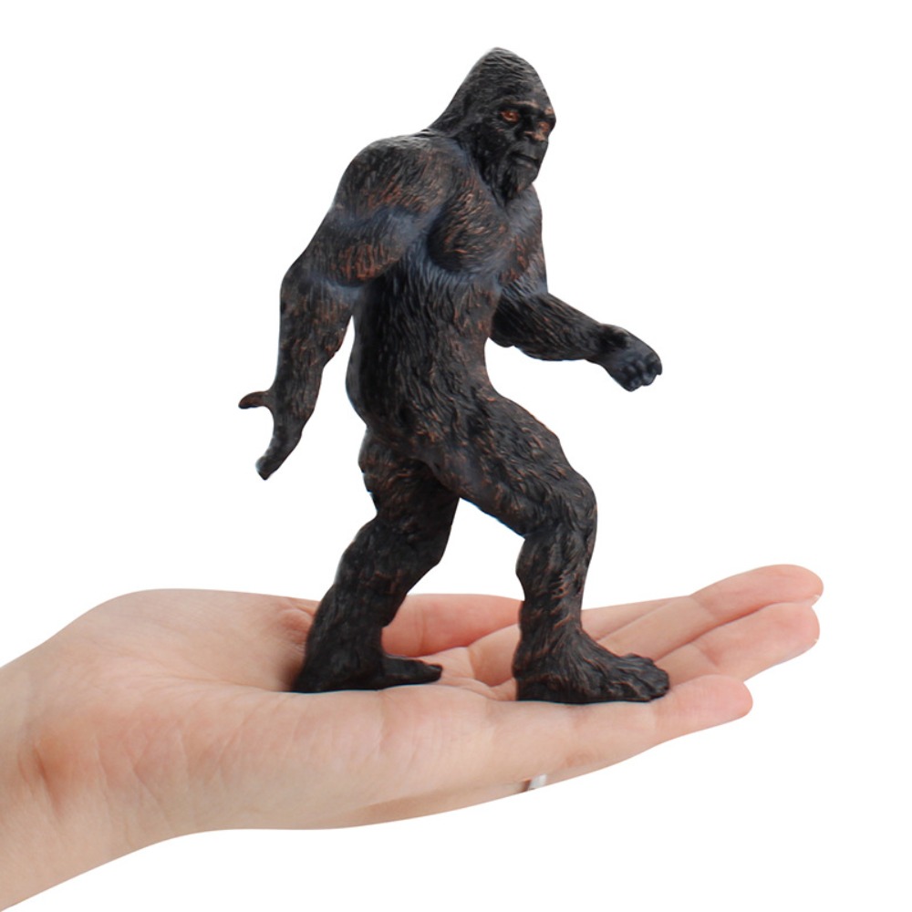 Black Brown Primitive PVC Bigfoot Statue for Indoor Tabletop Desk Decoration