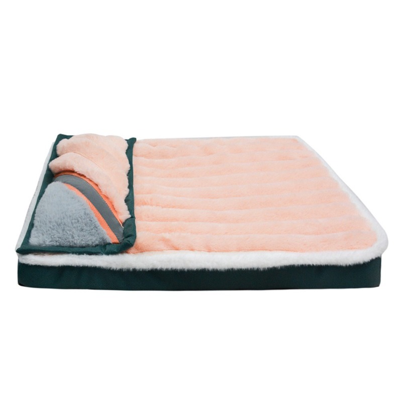 Washable Winter Dogs Sleeping Bed Fleece Pet Blanket Cat Puppy Mat Detachable Dog Mattress