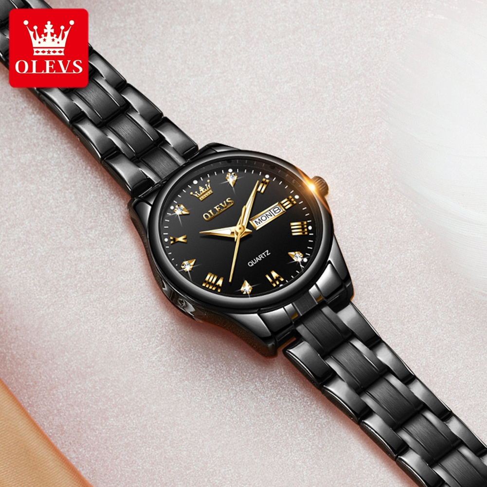 Classic Business Top Woman Watch Waterproof Ladies Wristwatch Original Quartz Watch Diamond Scale Calendar