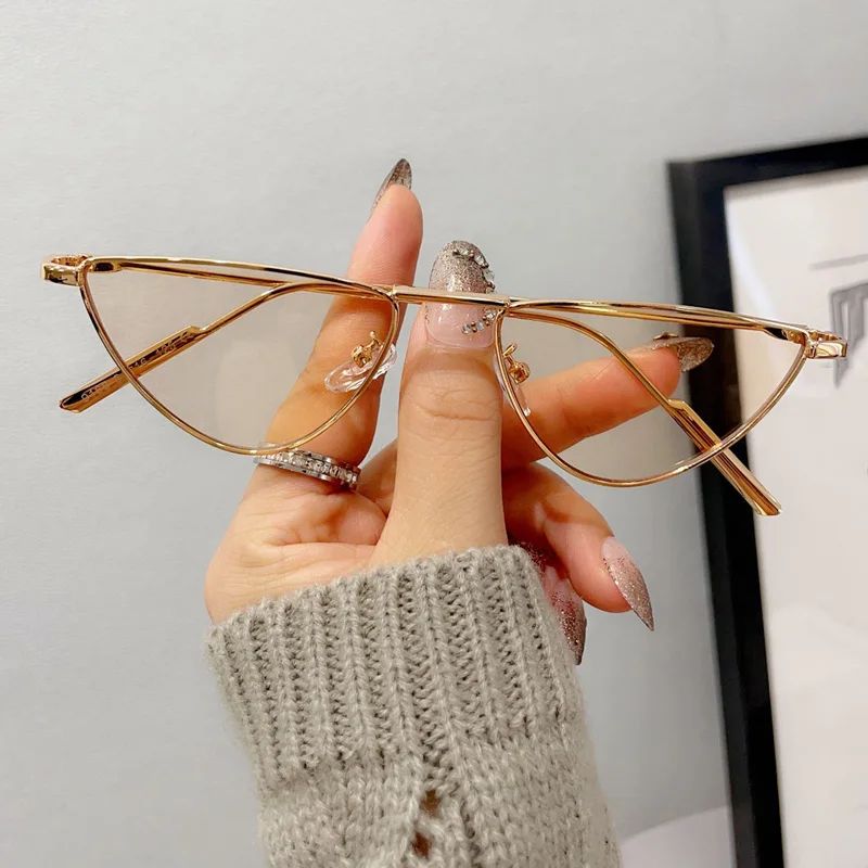 Women Small Cat Eye Metal UV400 Fashion Sunglasses