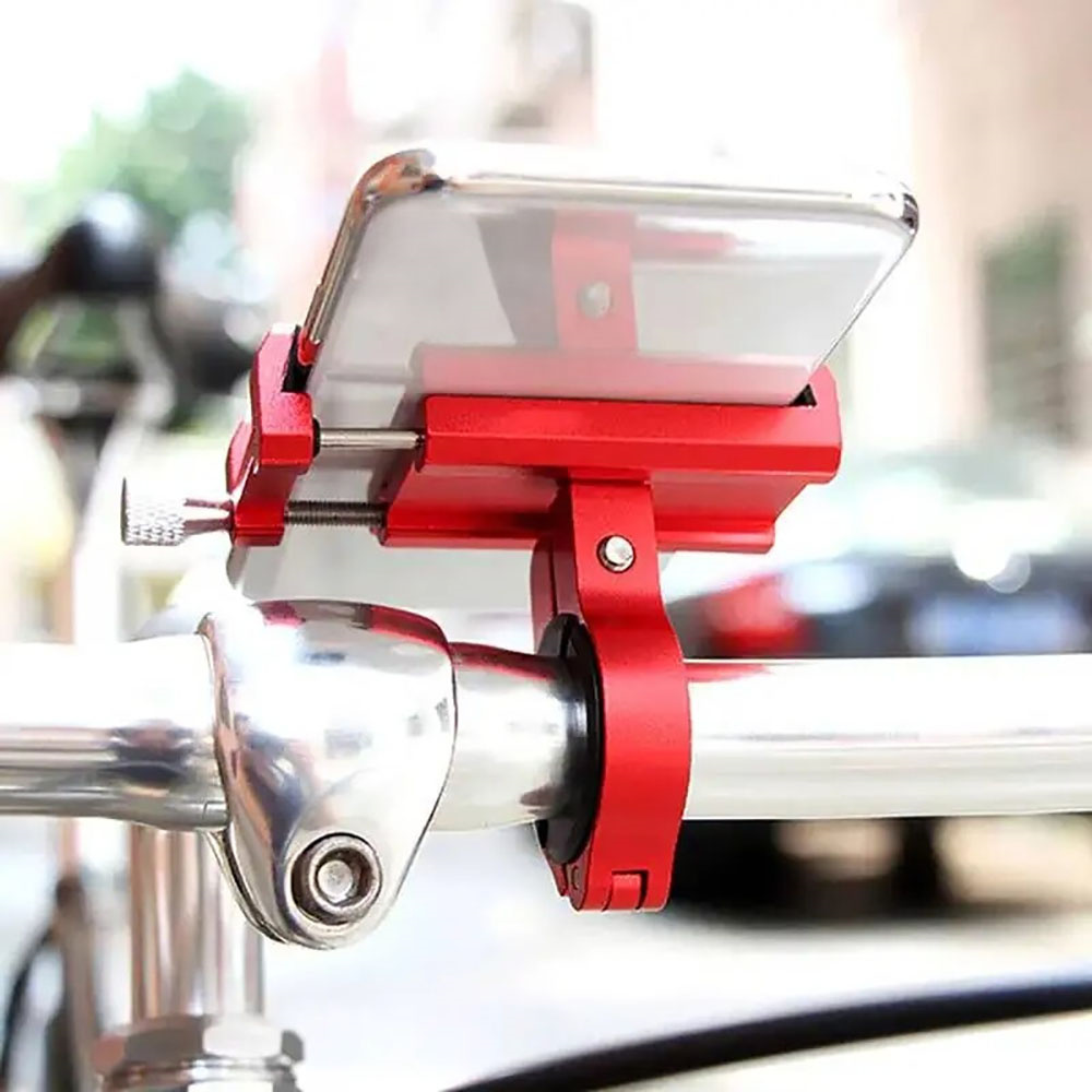 Universal Bicycle Phone Holder Aluminum Alloy Anti-slip Shockproof Stand Mount for GPS Navigation Motorcycle Bracket