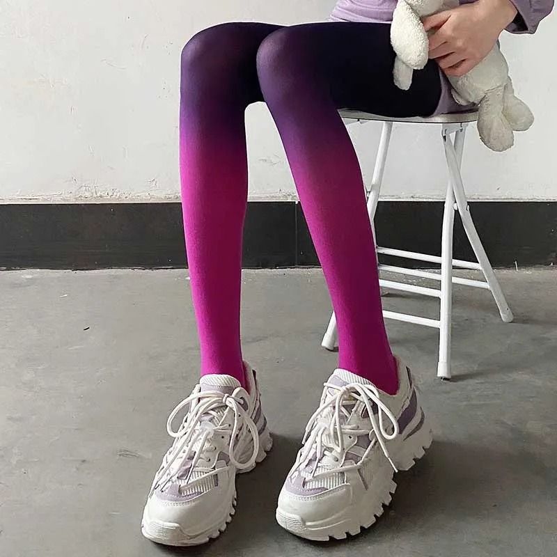 Ombre Gradient Velvet Transition Hosiery