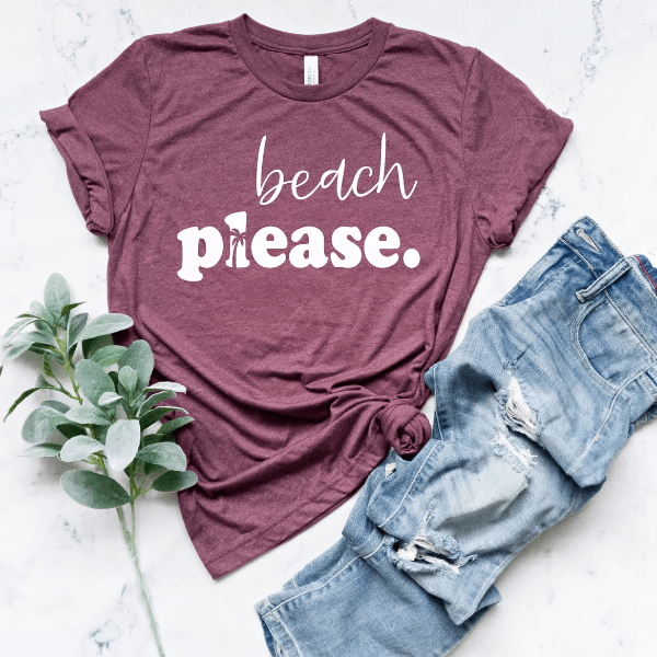 Beach Please Shirt Funny Summer Vacation Tee Cute Beach Outfit