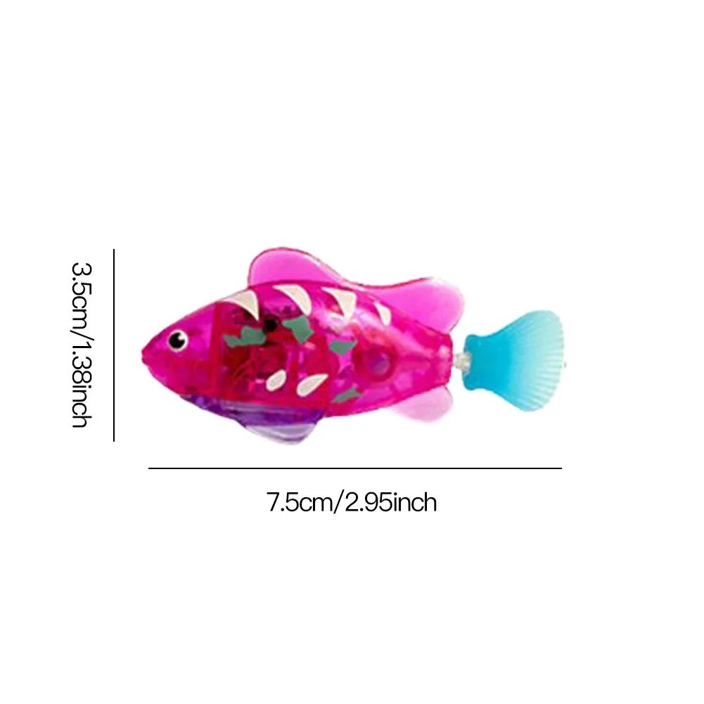 LED Interactive Swimming Robot Fish Cat Toy – Glowing Electric Fish for Hunting & Play Stimulation