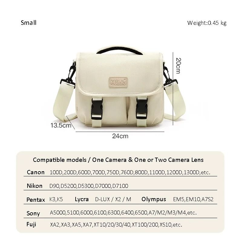 Womens DSLR Camera Shoulder Bag Compact Photography Storage for Mirrorless Cameras