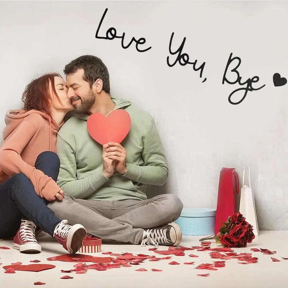 Wooden Script Wall Sign Love You Bye