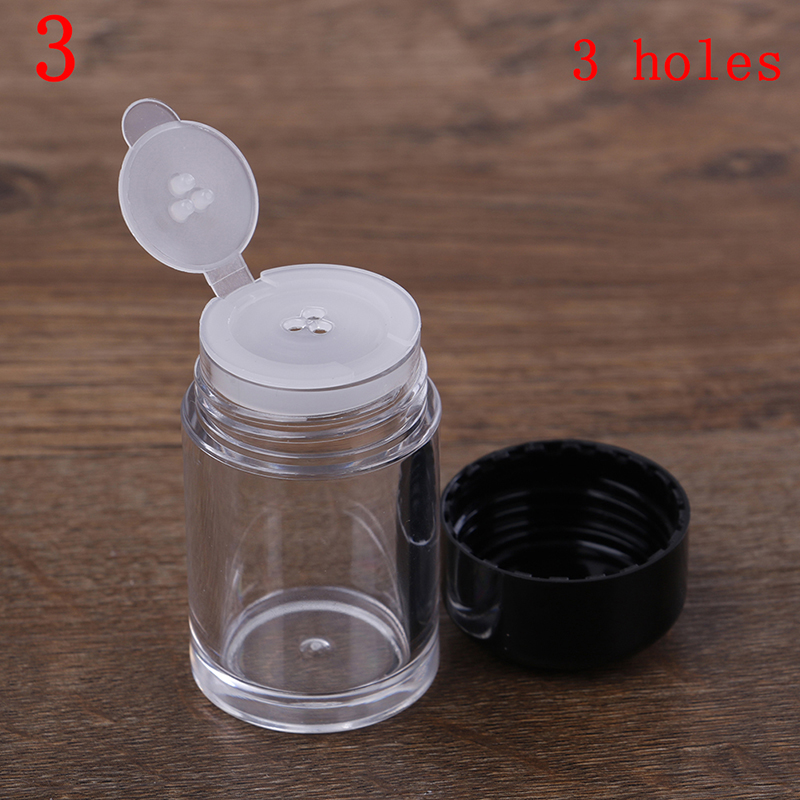Nail Glitter Powder Container, Loose Powder Jar with Sifter, Refillable Bottle with Holes