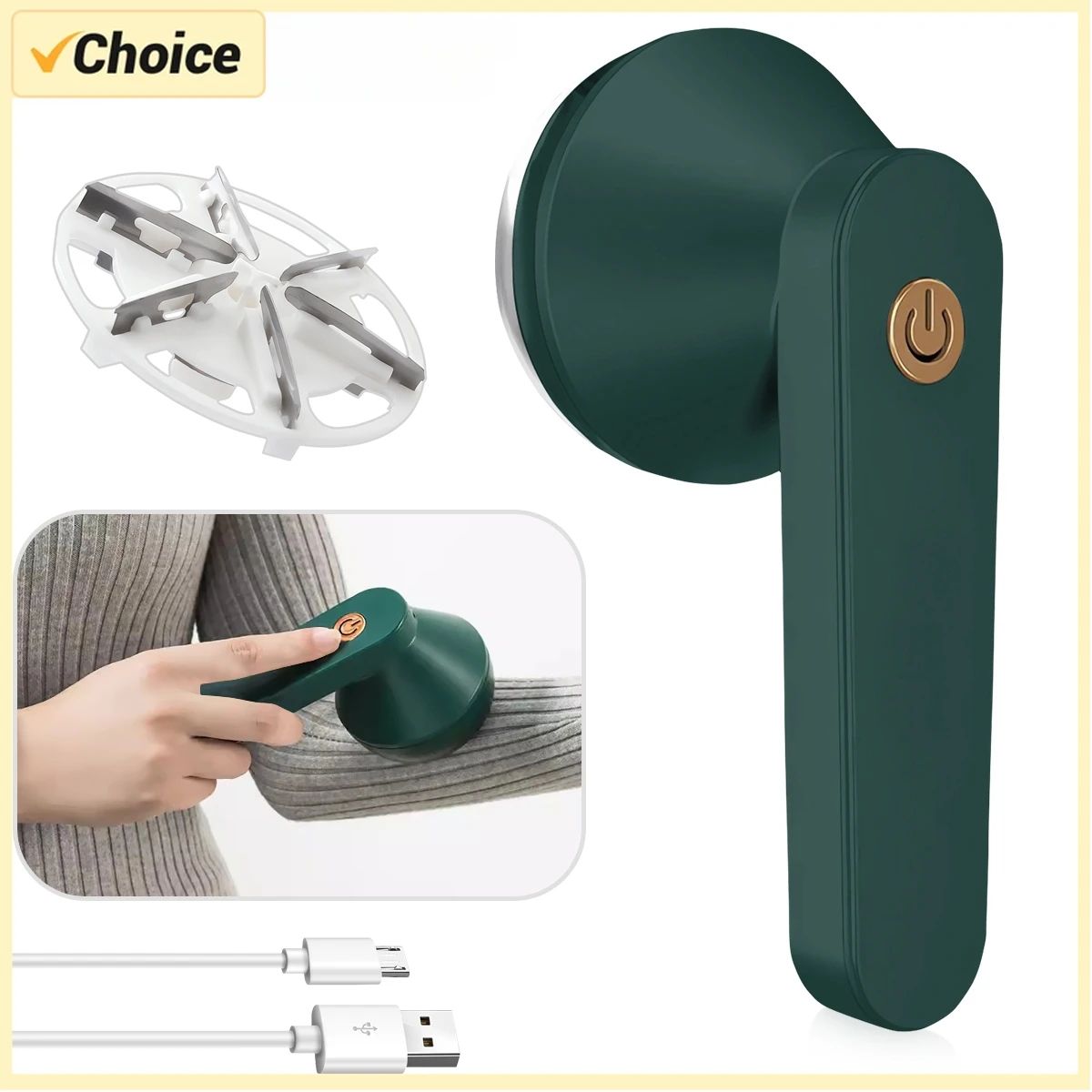 USB Rechargeable Electric Lint Remover Fabric Shaver Portable Clothes Defuzzer