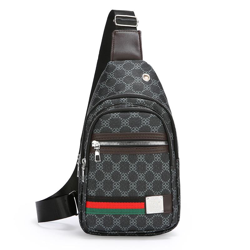 Mens Multifunction Crossbody Bag with Earphone Hole Casual Messenger Shoulder Bag