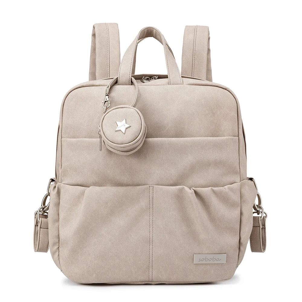 Soboba Large Capacity Diaper Backpack – Waterproof Baby Diaper Bag with Pacifier Holder