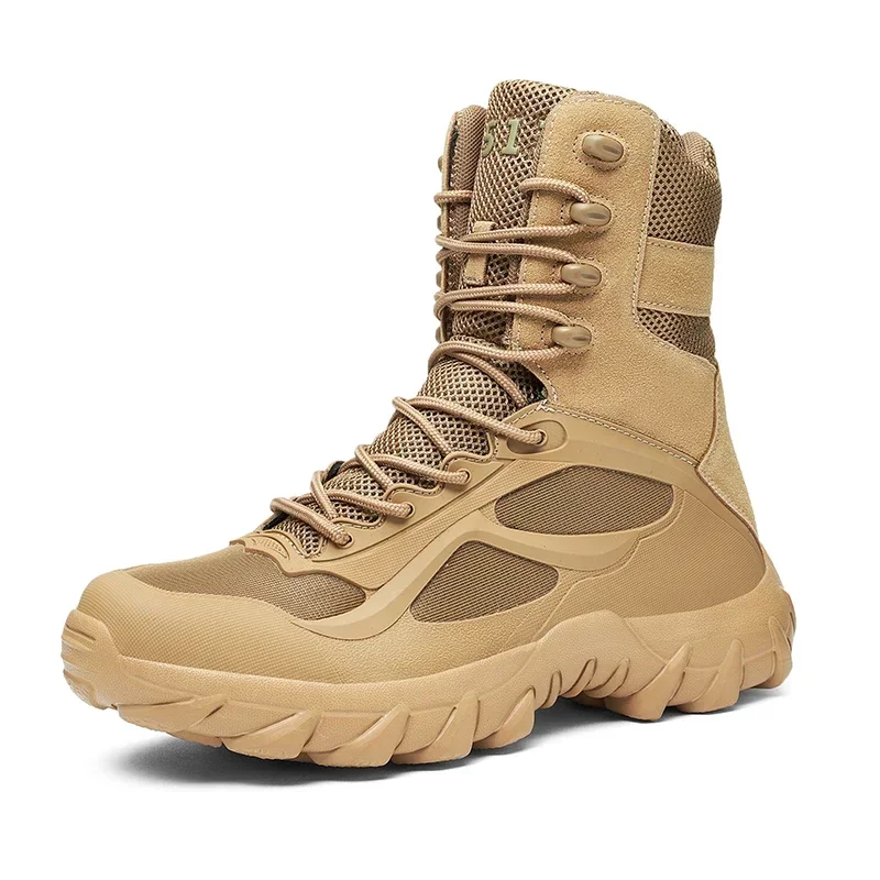 Lightweight Tactical Boots for Men Non-Slip Motorcycle Boots for Outdoor & Special Forces