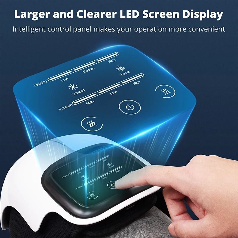 Wireless Heated Knee Massager With Vibration And Adjustable Temperature