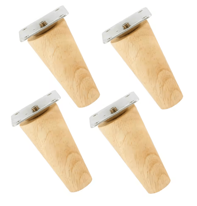 Solid Wood Furniture Legs Replacement Feet Set of 4