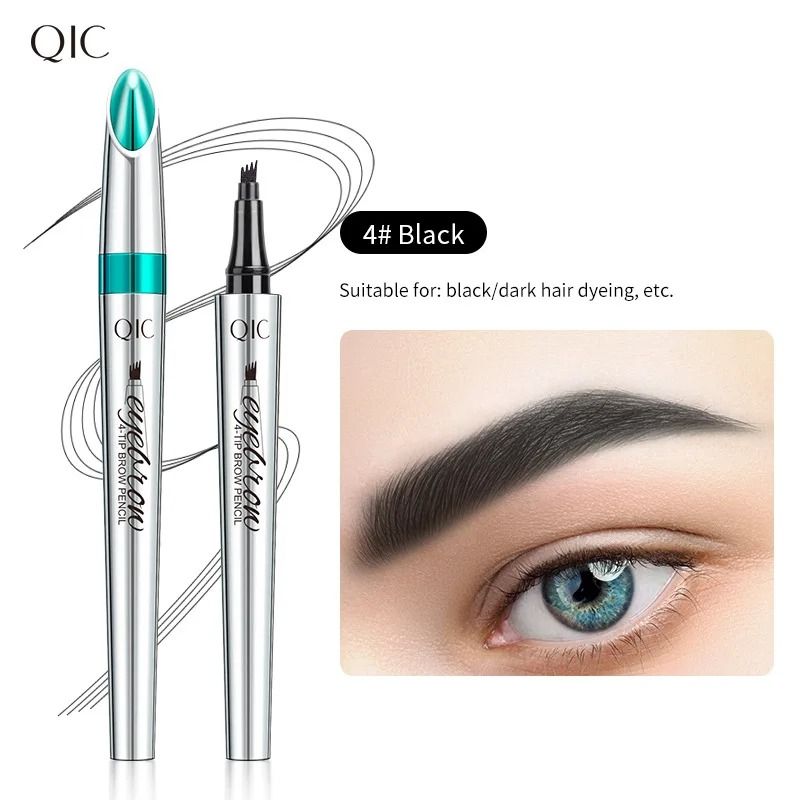 Ultra-Fine Waterproof Liquid Eyebrow Pencil – 3D Long-Lasting Dark Brown