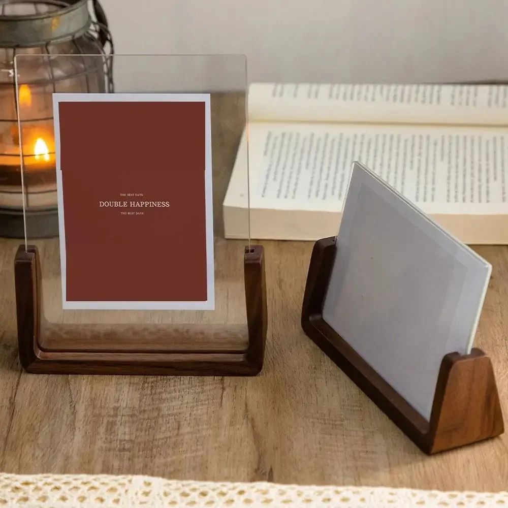 Walnut and Beech Acrylic U-Shape Photo Frame