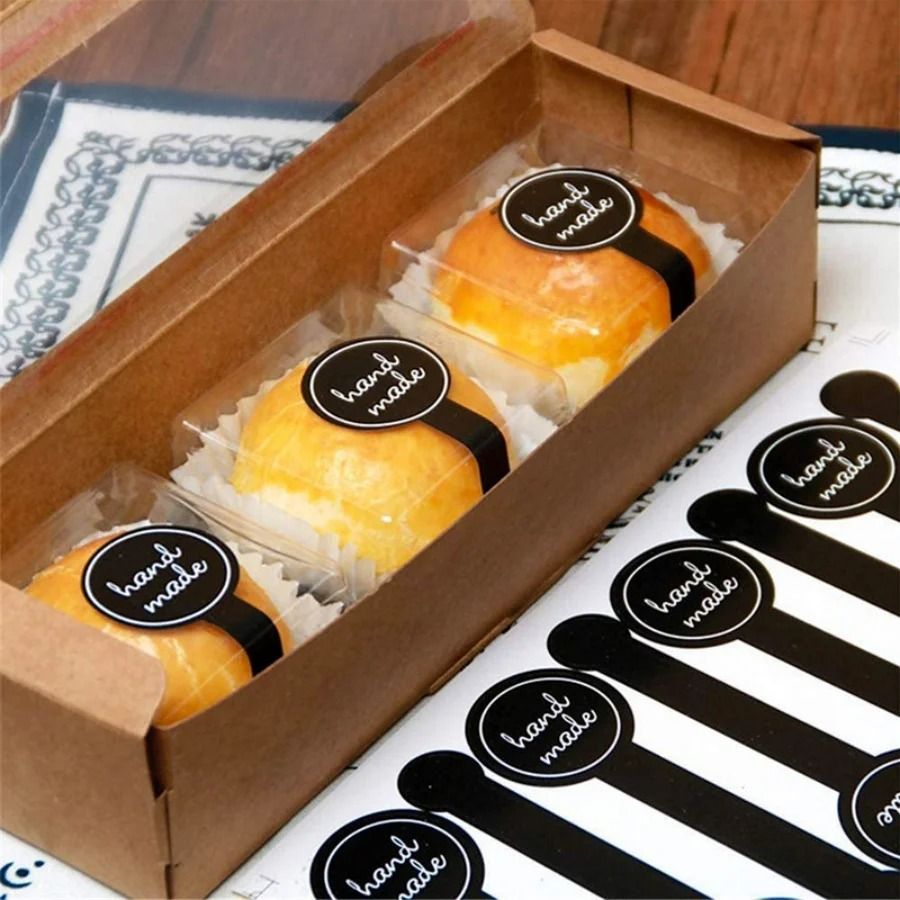 Black Strip Sealing Stickers For Baking Packaging And Crafts