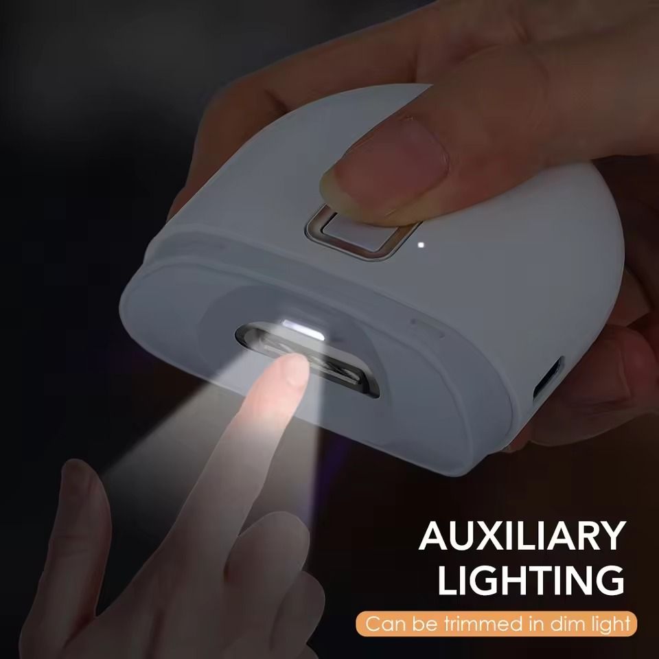 Electric Nail Clipper with LED Light and Nail Polishing Grinder for Children and Adults
