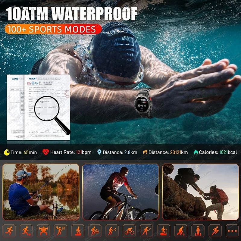 T-Rex 3 Pro Military Smart Watch with Dual-Band GPS 10ATM Waterproof and Long Battery