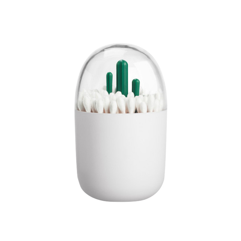 Toothpick Box, Cute Cartoon Dustproof Plastic Holder, Cotton Swab Case Dispenser