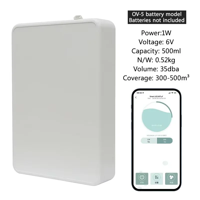 Smart Battery Fragrance Diffuser, Waterless Essential Oil Air Freshener, Hotel Professional Scent Machine