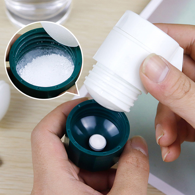 Portable Pill Case, Medicine Box with Cutter and Storage Container, Grinder for Pills and Powder Splitter
