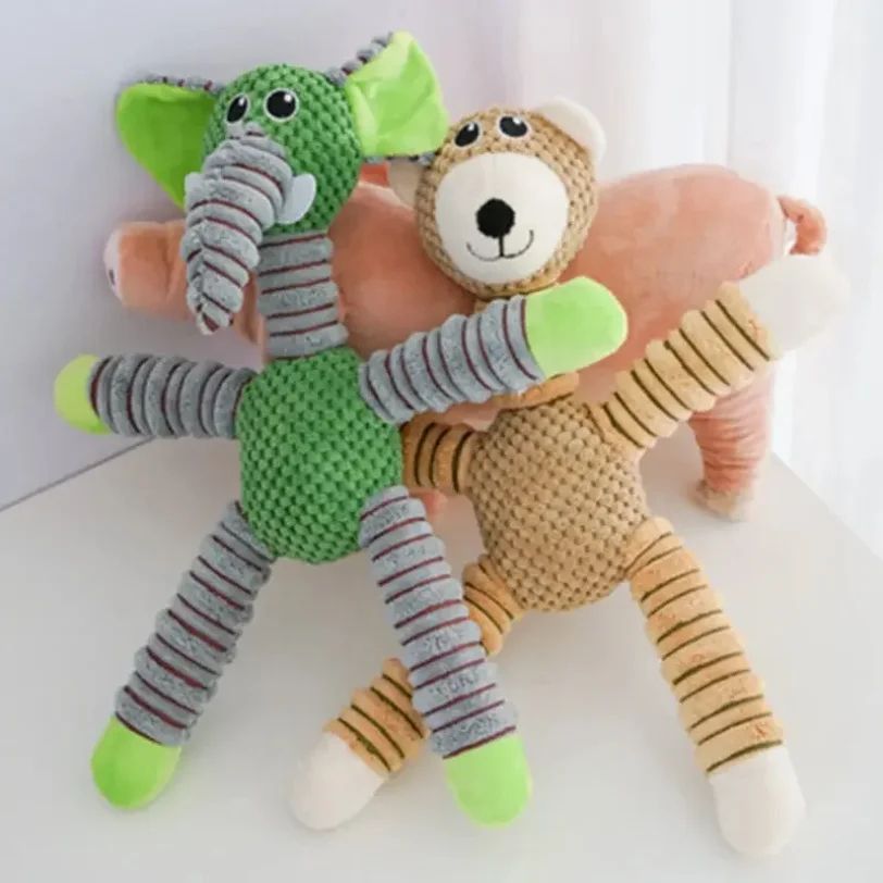 Durable Squeaky Plush Dog Chew Toy