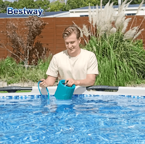 Bestway 800 GPH Pool Surface Skimmer – Above Ground Debris Cleaner with Adjustable Height