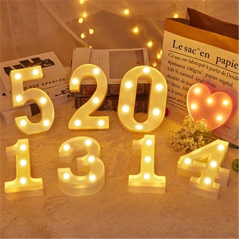 LED Alphabet and Number Decorative Night Light