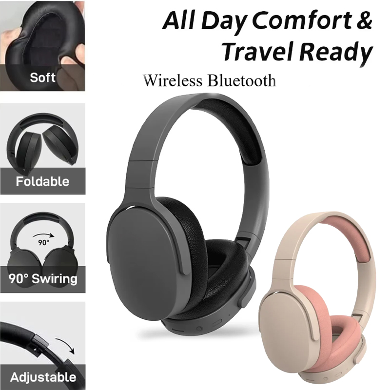 Hot Wireless Bluetooth Headphones Over Ear HiFi Stereo Sound Sports Ready Comfortable Fit Long Battery Life