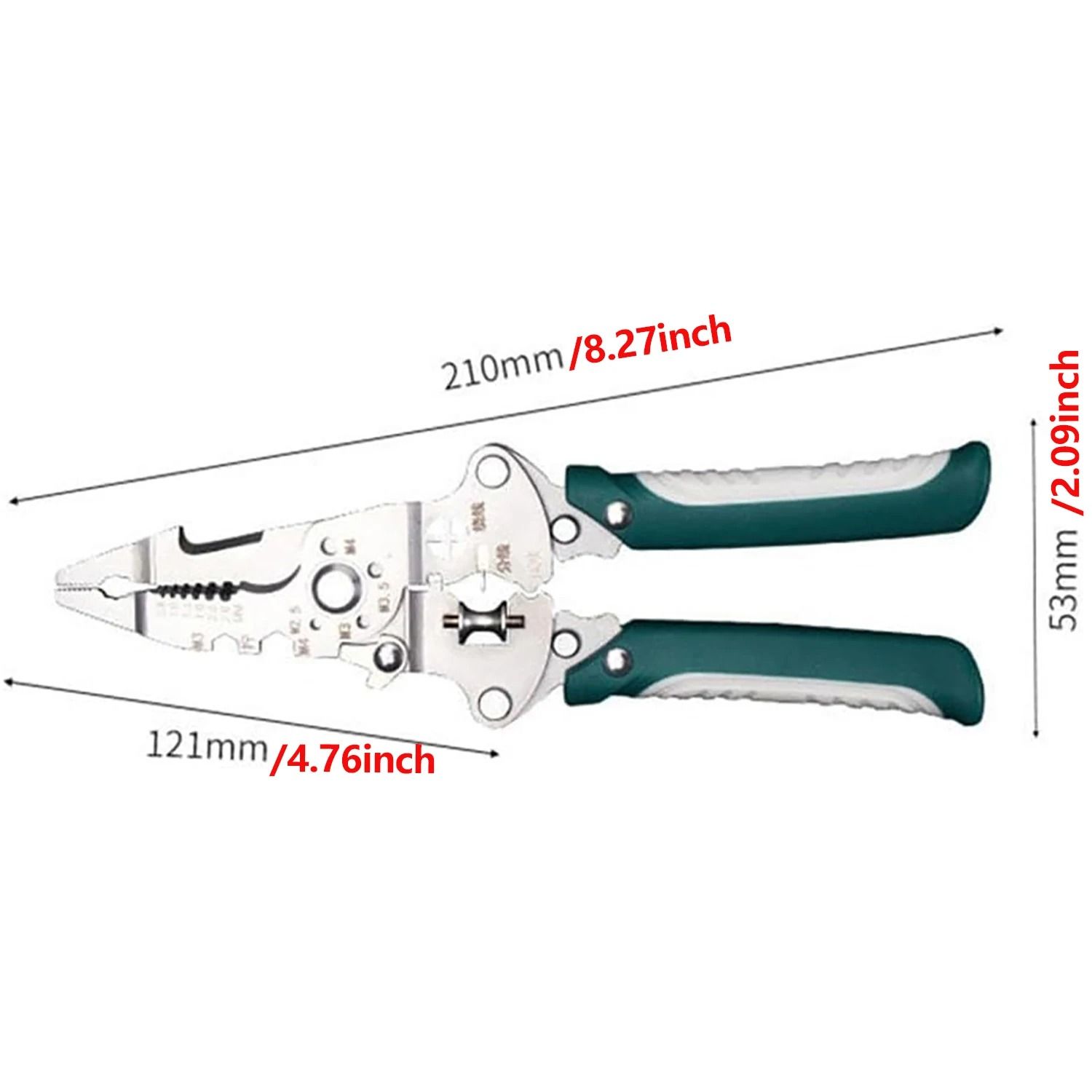 Foldable 18 in 1 Wire Stripping and Crimping Pliers