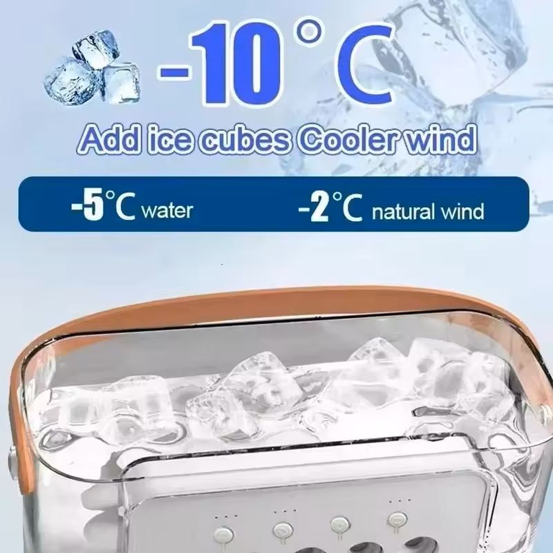 3-in-1 Portable Air Conditioner Fan with LED Night Light & Humidifier