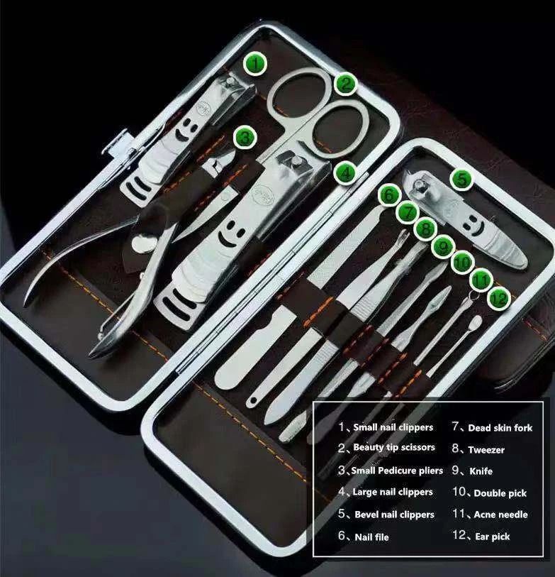 Nail Clippers Set Manicure, Pedicure & Cuticle Grooming Tools Kit