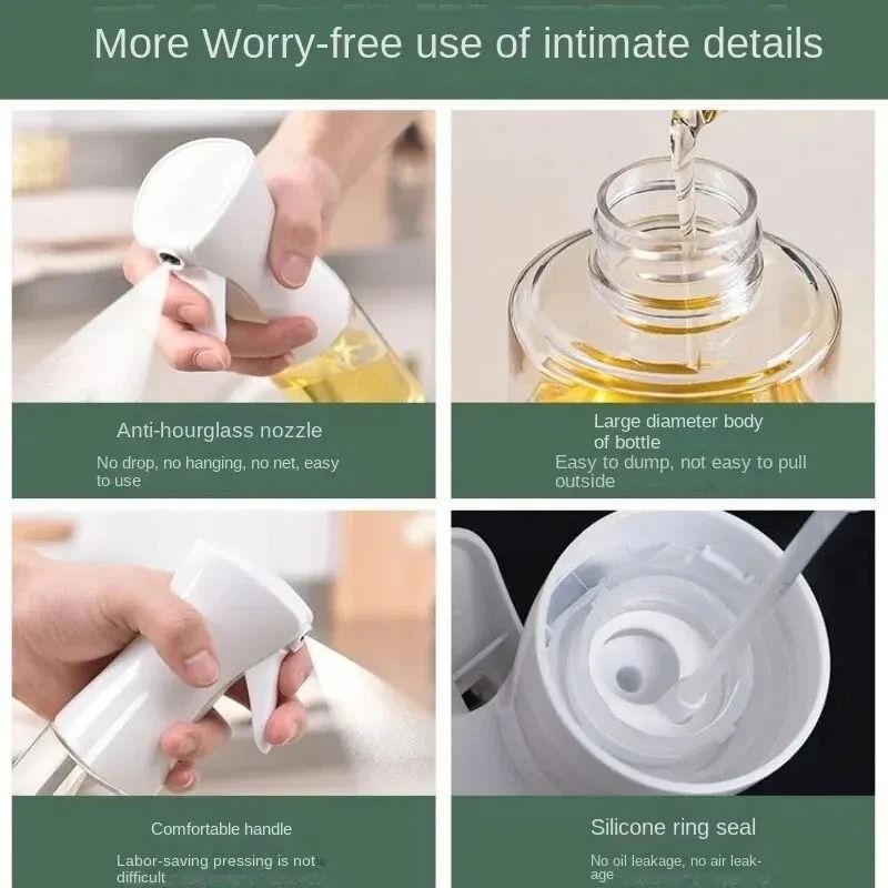 Precision Atomized Misty Oil Spray Bottle