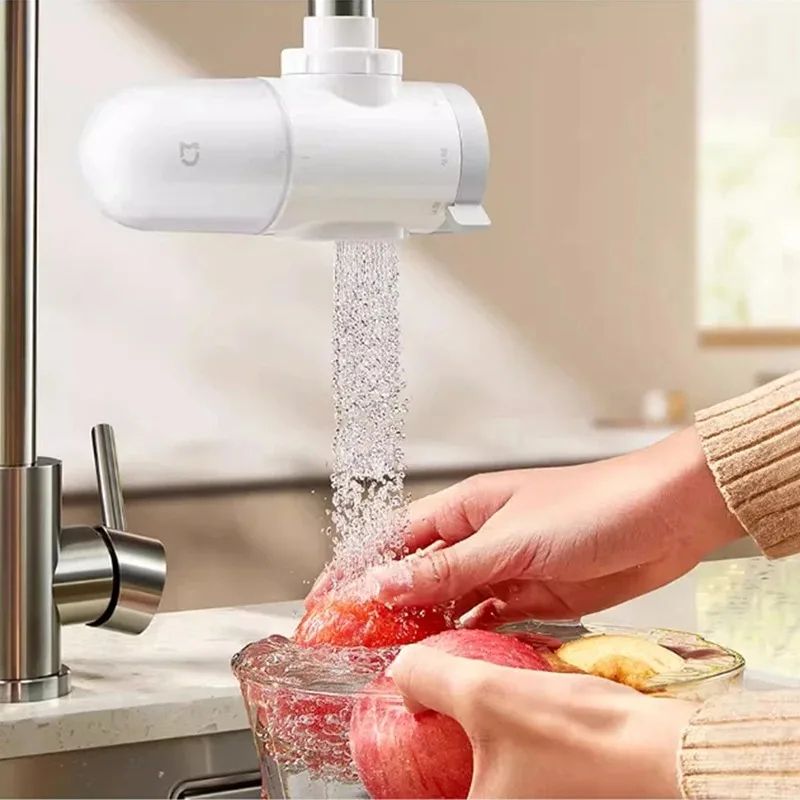 Mijia Faucet Water Purifier Household Kitchen, 5-Layer Tap Visible Water Filter with Activated Carbon Percolator System
