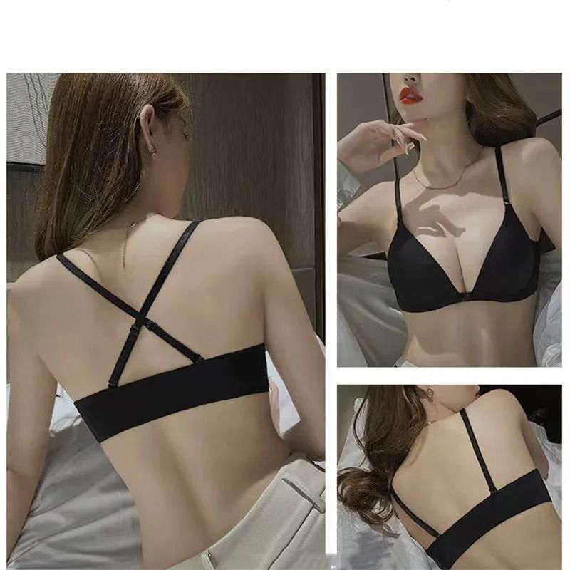 Seamless Push Up Bra Front Closure Non-Wire Small Cup Sexy Lingerie