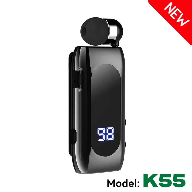 Wireless Business Earphones with LED Display and Noise Cancellation