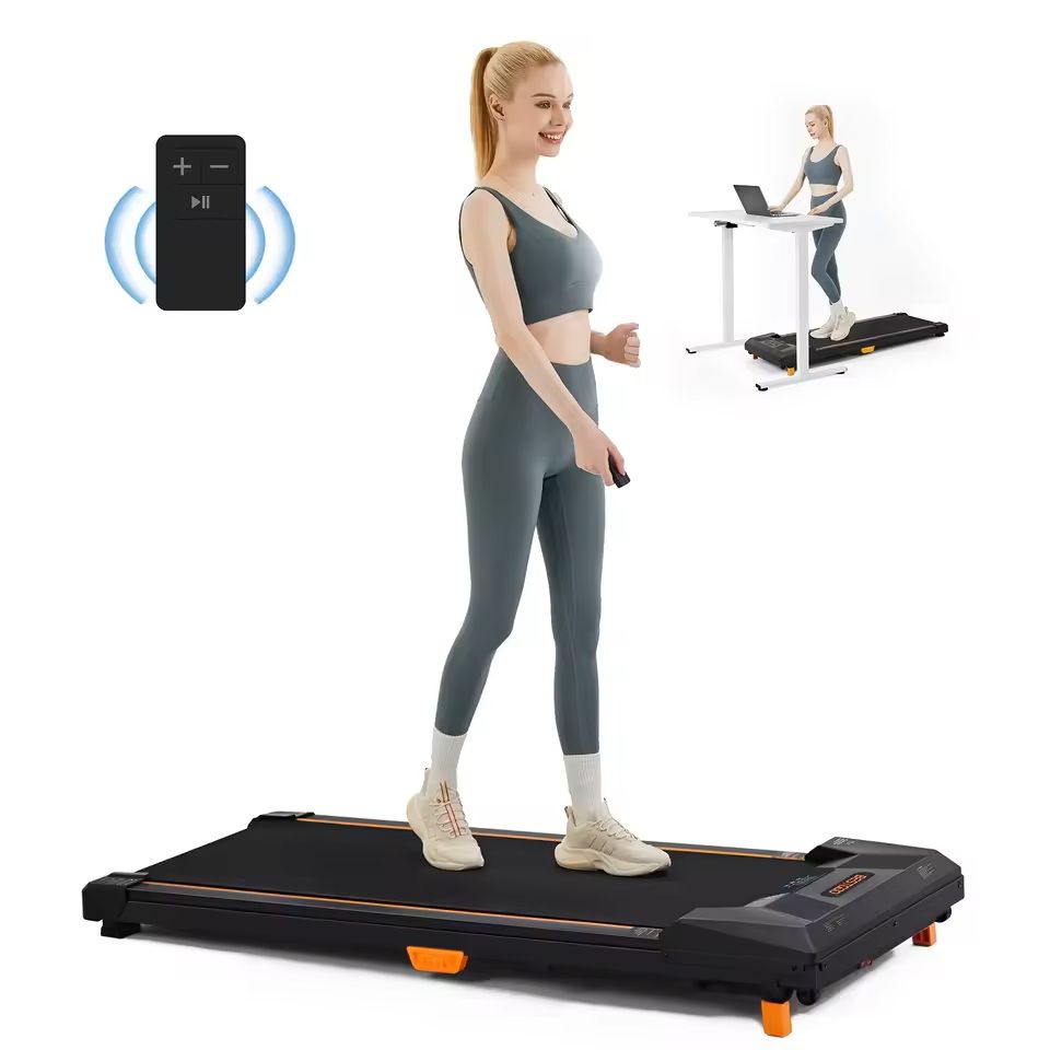 Under Desk Incline Treadmill Compact Walking Pad 330 lbs Capacity