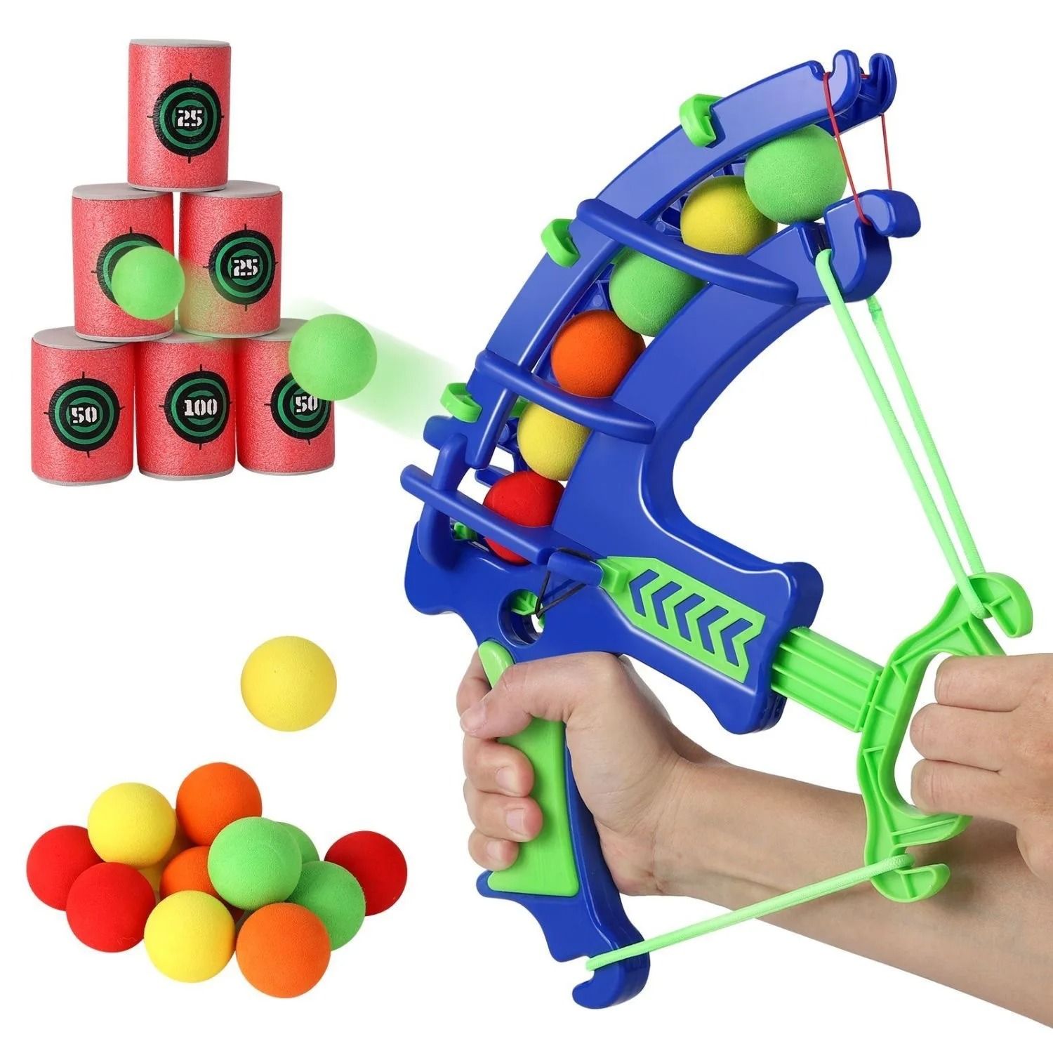 Montessori Throwing Game Slingshot Target Board with Sticky Balls