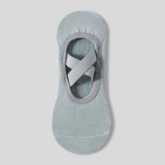 Breathable Towel Bottom Yoga Socks Women Silicone Non Slip Bandage Pilates Ladies Ballet Dance Socks