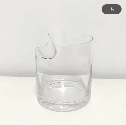 Crystal Whiskey and Cigar Glass Tiki Style Crystal Whiskey Tumbler with Built In Cigar Holder