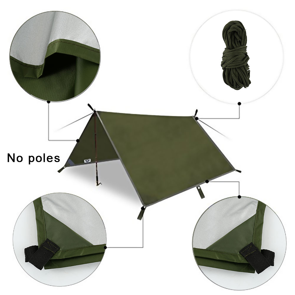 Ultralight Waterproof Camping Tarp Sun Shelter Hammock Rain Fly