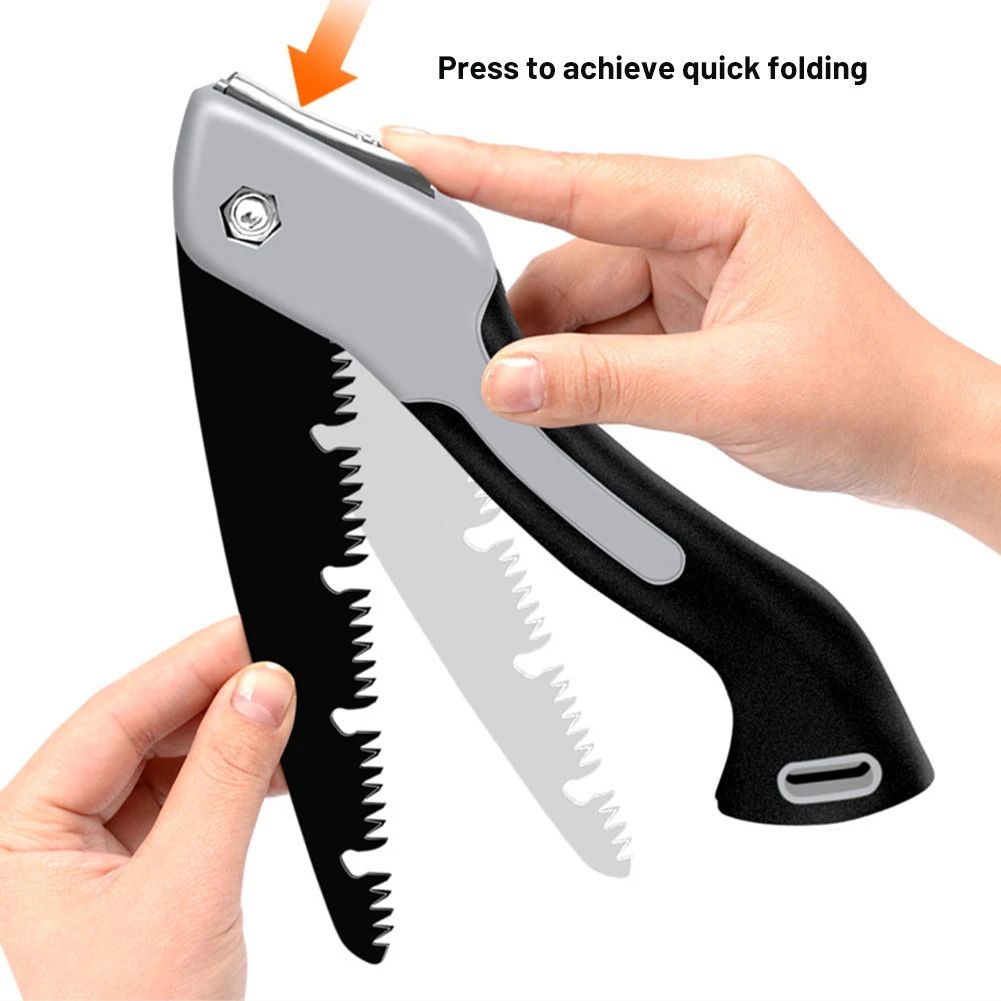 Folding Hand Saw for Wood & Branch Cutting – Portable Tree Pruning Saw for Camping, Hiking & Trimming with Non-Slip Hand